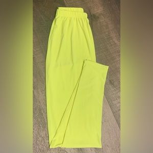 Neon yellow leggings